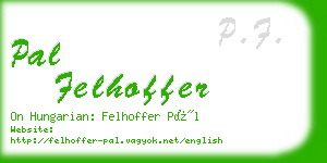 pal felhoffer business card